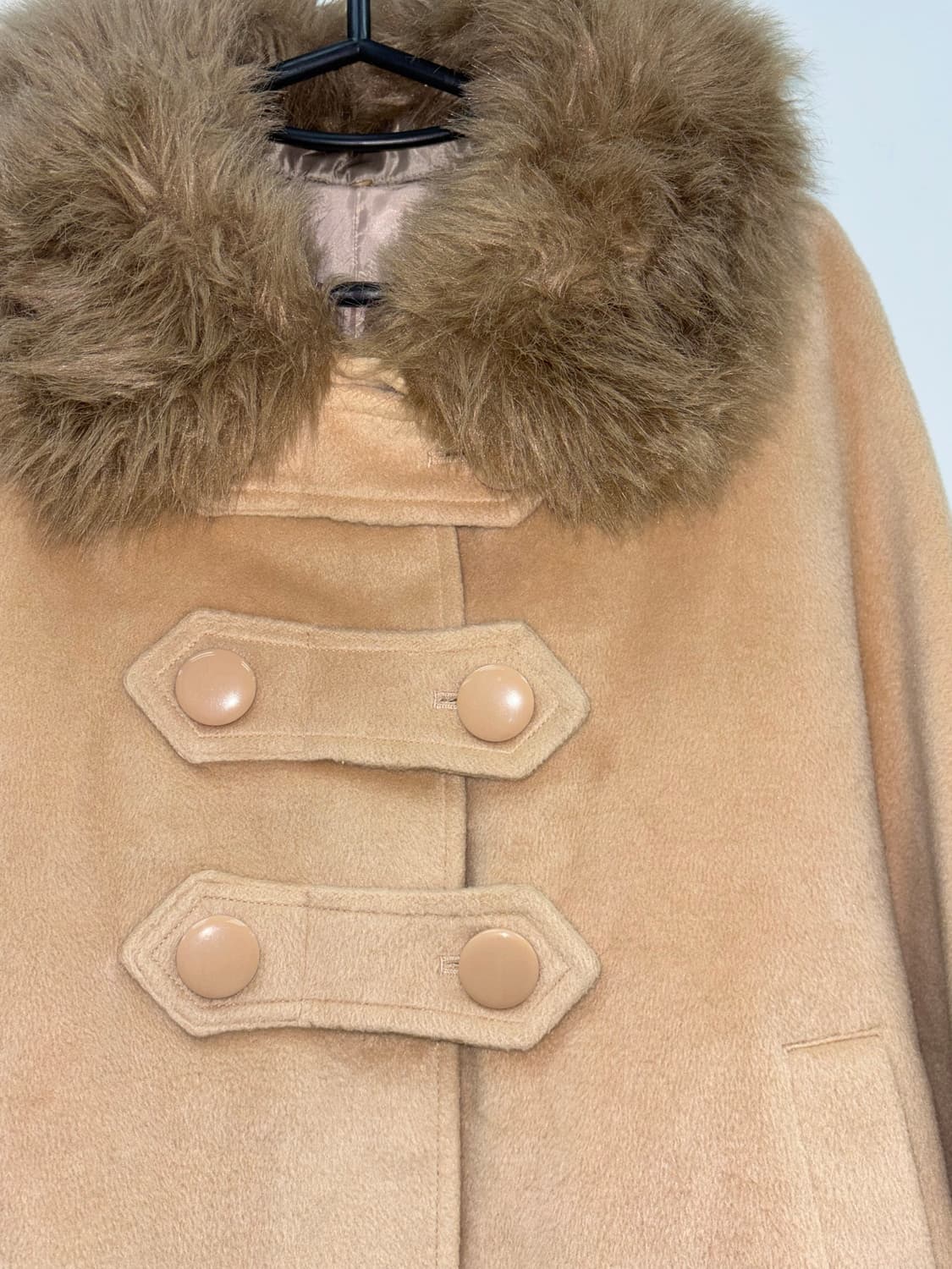 빈티지 베이지 케이프 망토 판쵸 하프 코트 갸루 상품이미지2