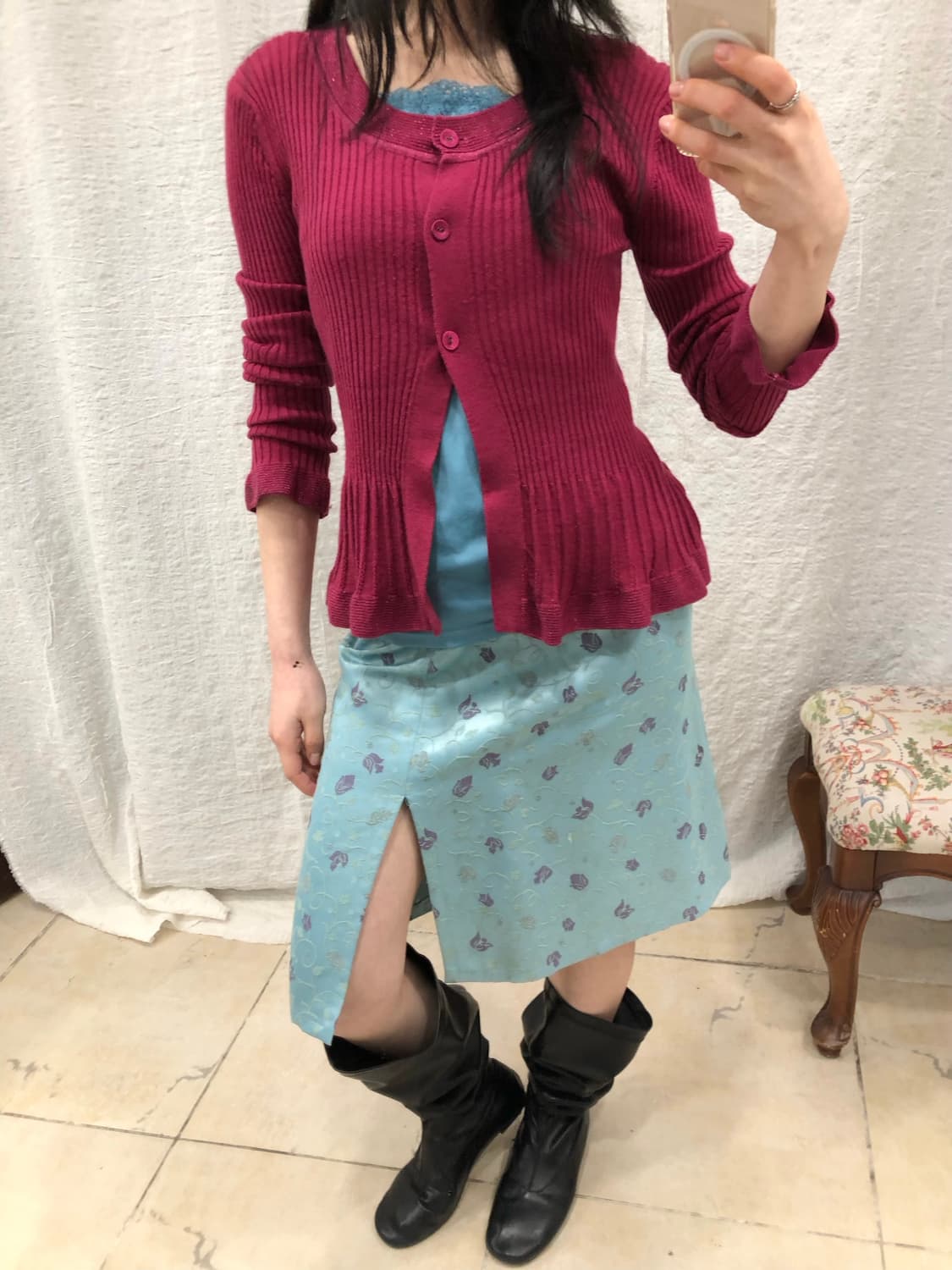 Floral butterfly midi skirt 상품이미지2