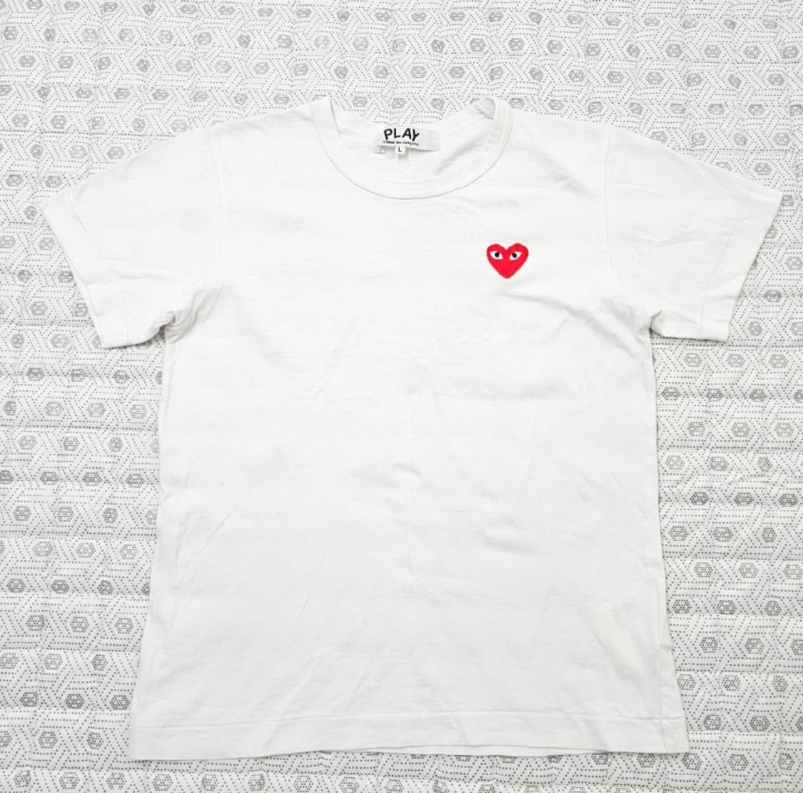 꼼데가르송 PLAY 흰색 반팔 ~66 상품이미지4