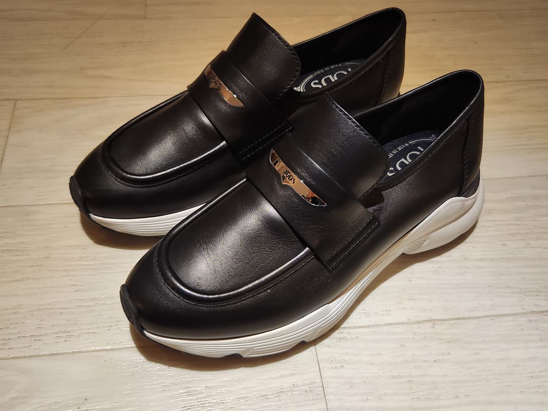 (정품)토즈 TOD'S 여성 블랙 가죽 스니커즈 상품이미지2