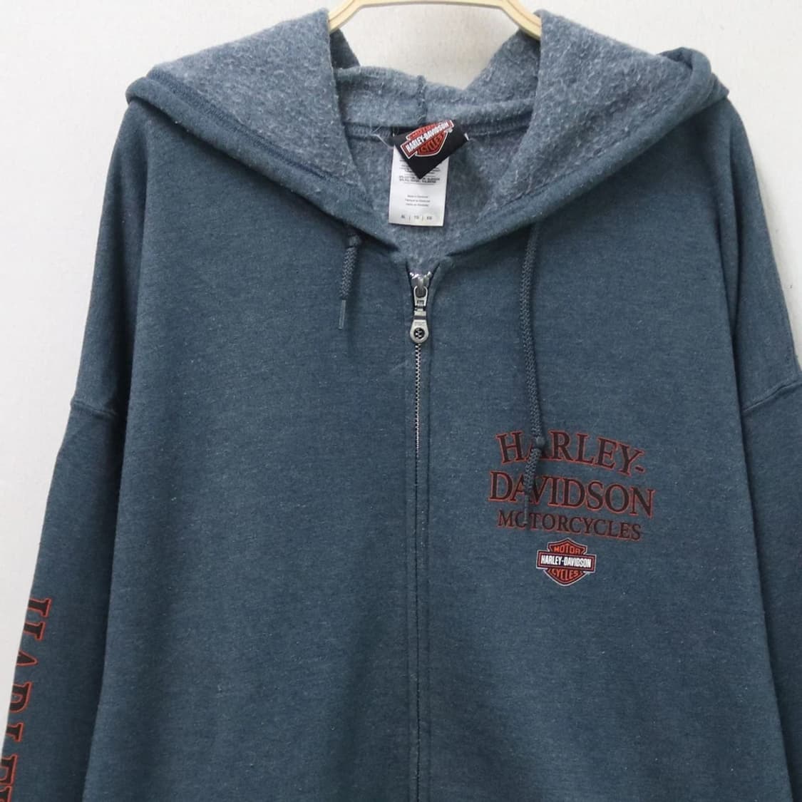 할리데이비슨 백 로고 후드 집업 61845 상품이미지4