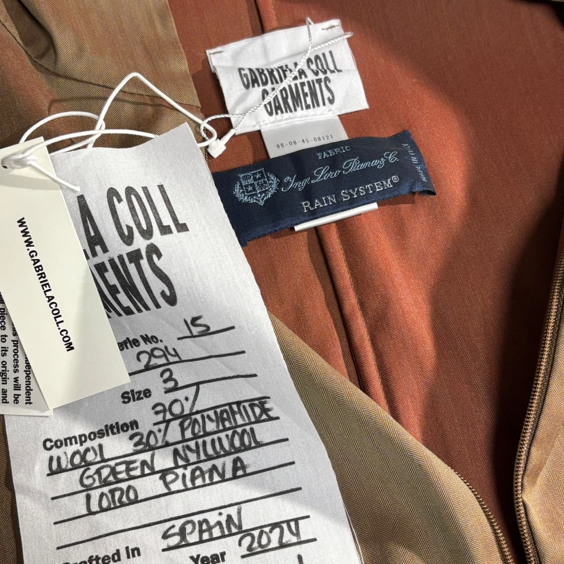 3) 가브리엘라 콜 가먼츠 로로피아나 헤링본 후드 자켓 상품이미지5