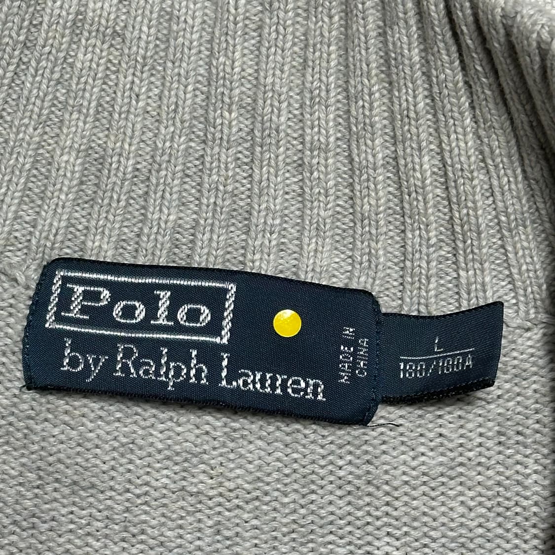 L 폴로랄프로렌 코튼 그레이 니트 집업 상품이미지4