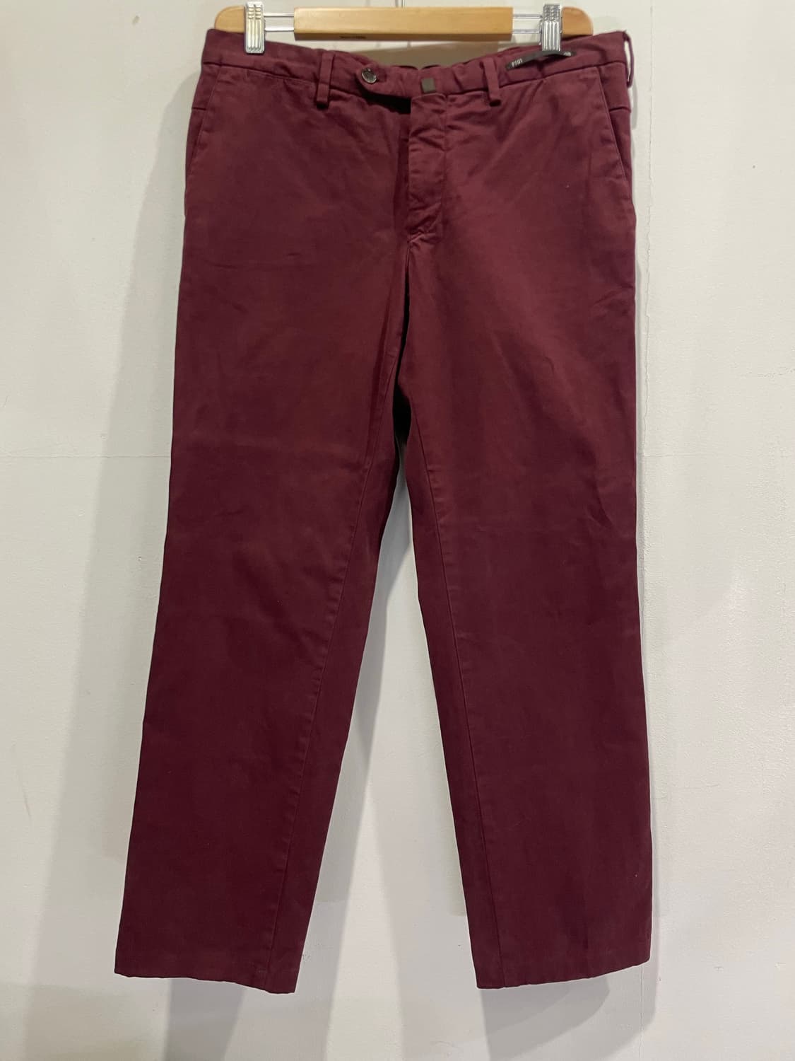 PT01 남성 버건디 슬림핏 바지 48 상품이미지1