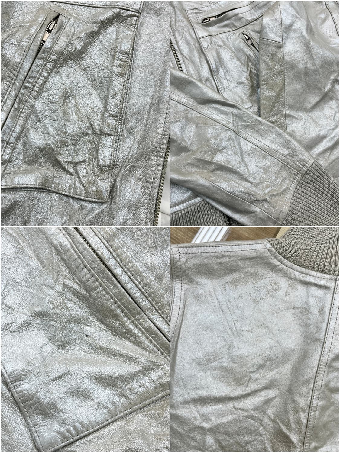 Scot Club 90's 메탈릭 레더 자켓 상품이미지9