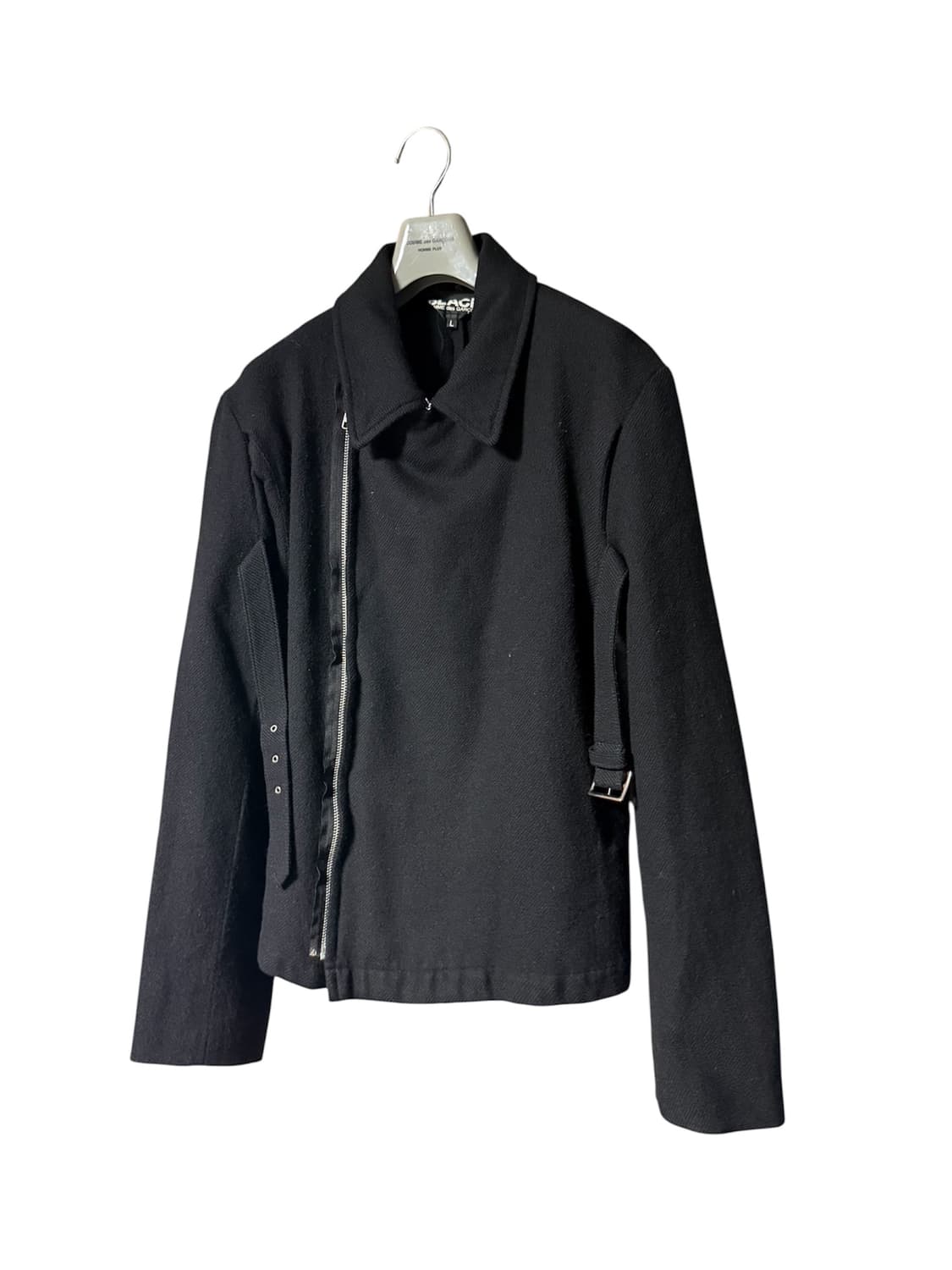 꼼데가르송 블랙 울 본디지 라이더 자켓 상품이미지2