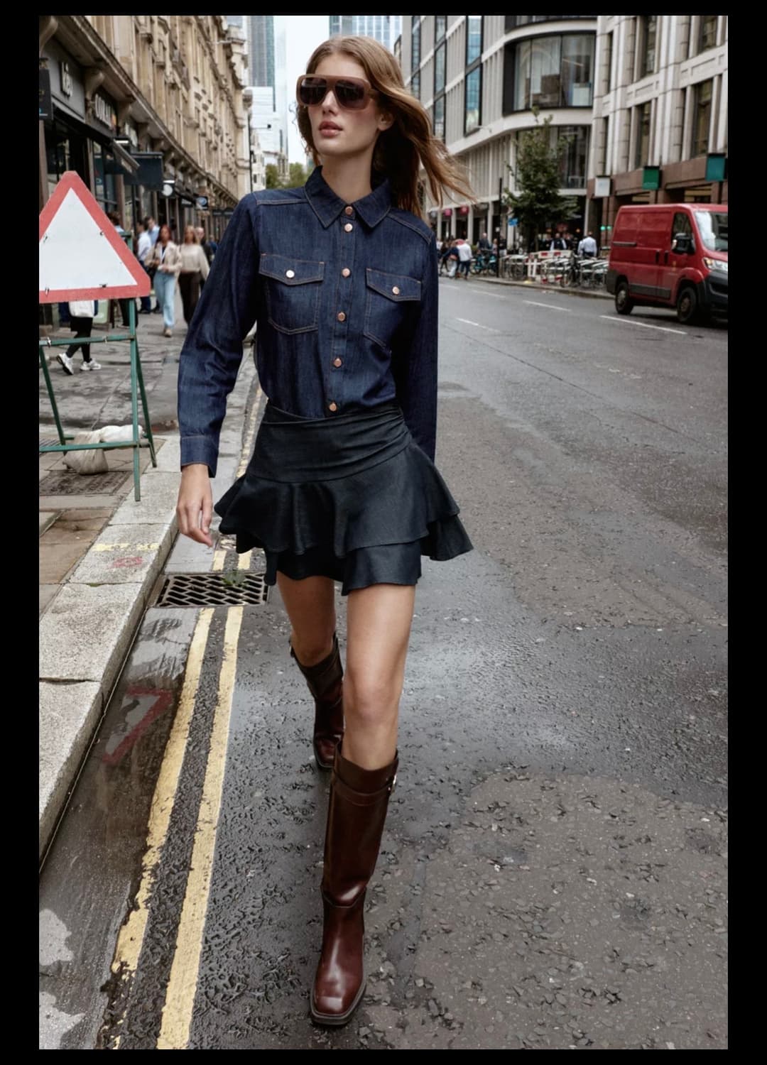 새상품)자라 데님셔츠 상품이미지1