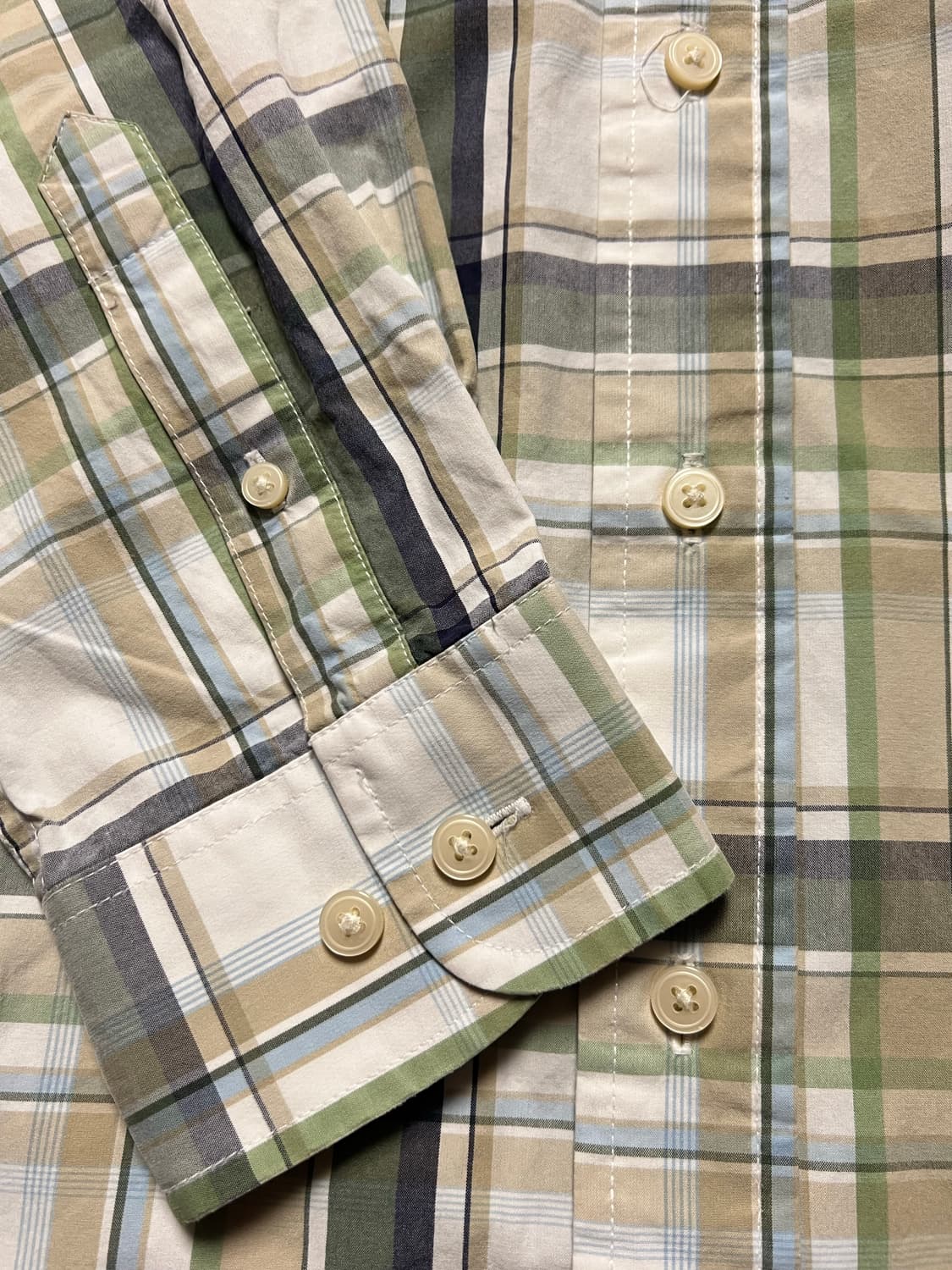 에디바우어 빅체크패턴 페이퍼 코튼 셔츠 L 상품이미지3