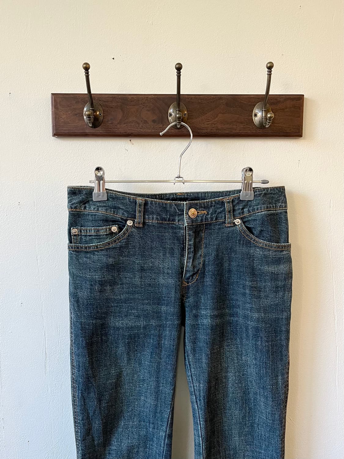 NOVESPAZIO 자수 트임 데님 진 상품이미지2