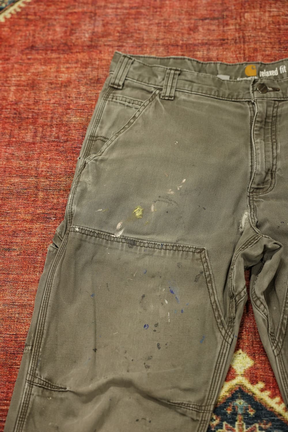빈티지 칼하트 더블니 디스트레스드 판매 상품이미지3
