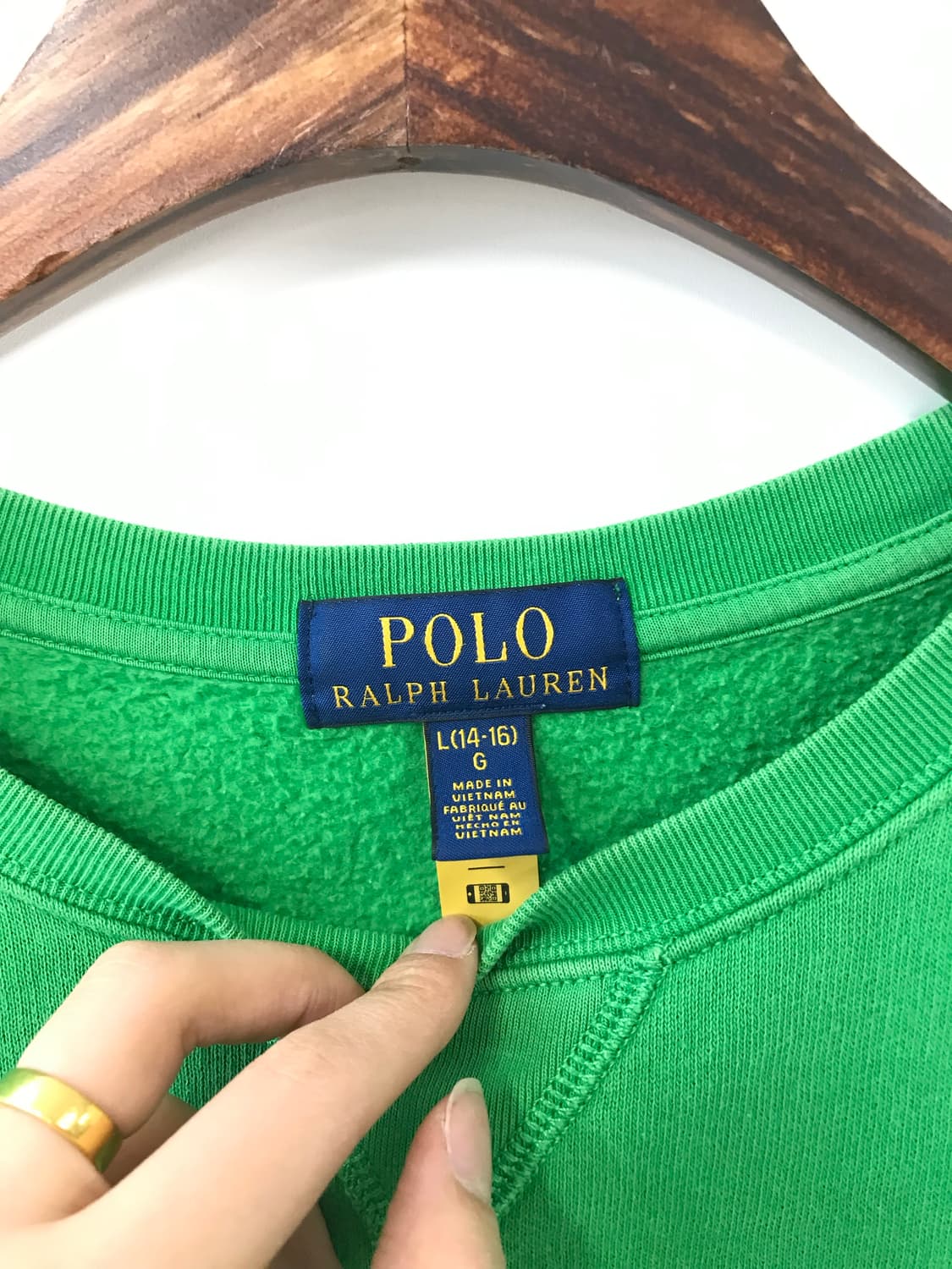 폴로 랄프로렌 QR 신형 그린 맨투맨 상품이미지6