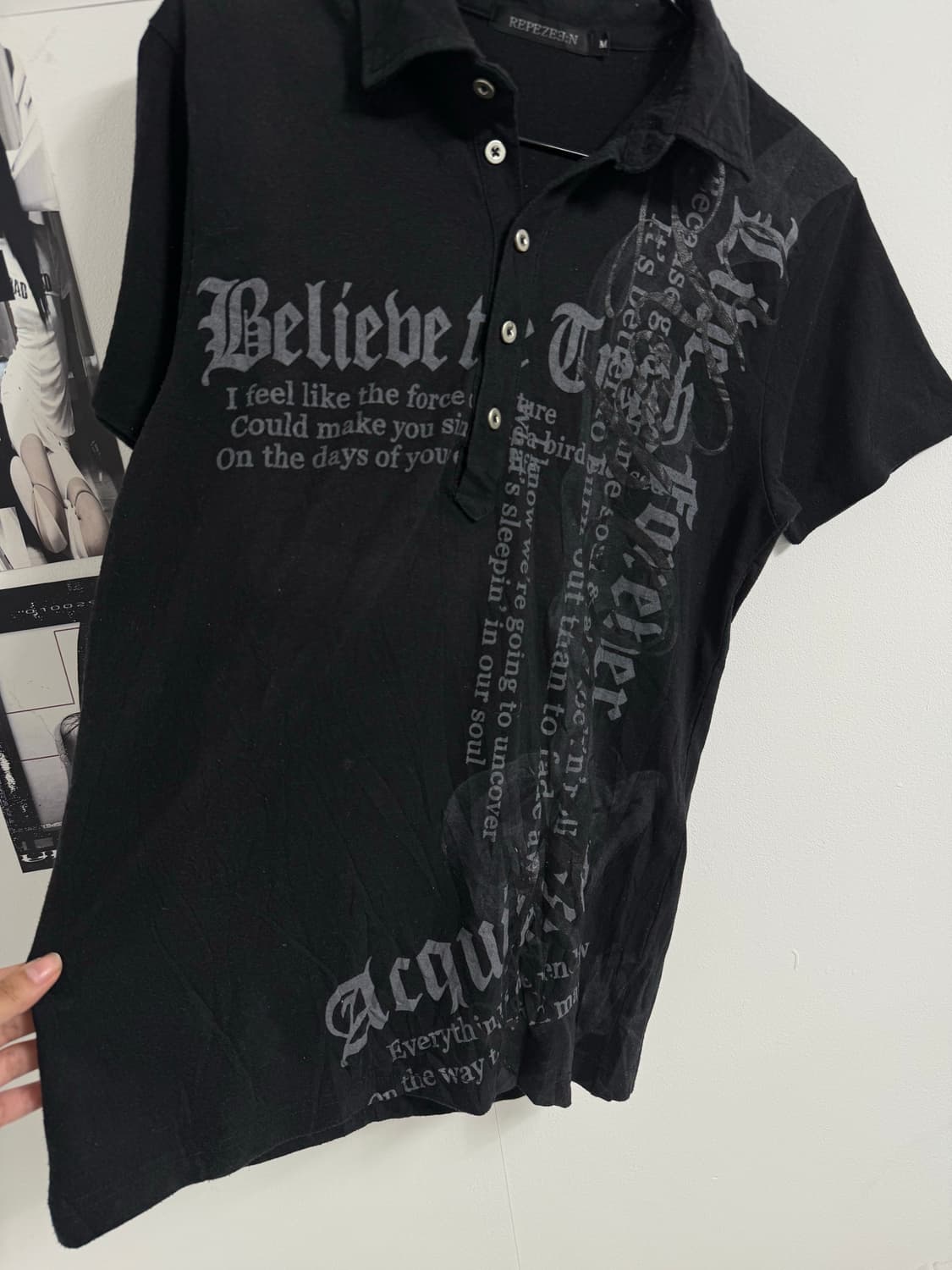 00s punk printing collar halfsleeve 상품이미지3