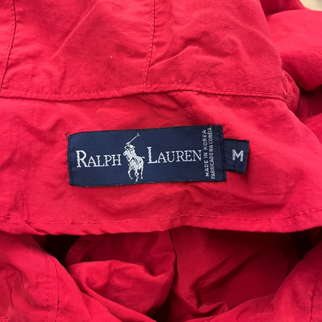 [정품/M] 폴로 랄프로렌  후드 바람막이 자켓 레드 b14 상품이미지7