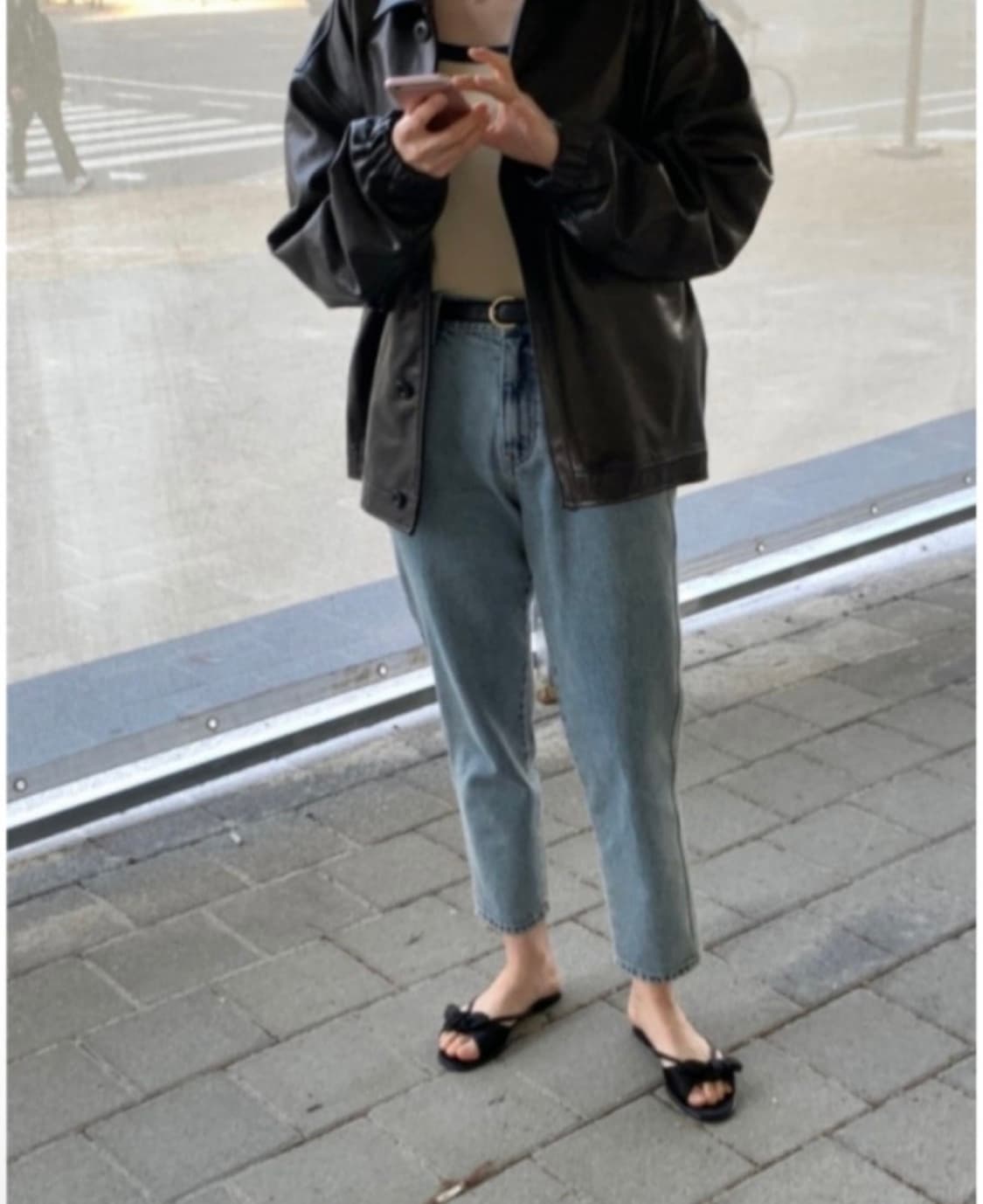 모네 마켓 버킨 레더자켓 리본빛 상품이미지5