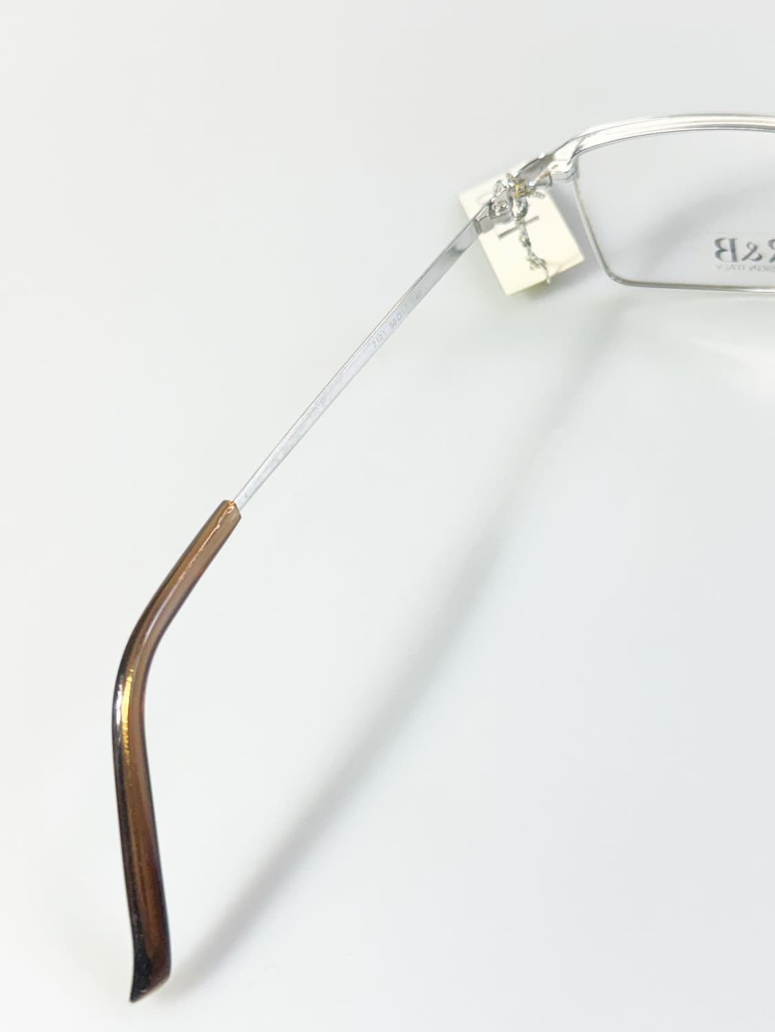 R&B EYEWEAR 실버 반무테 스퀘어 메탈 빈티지 안경 상품이미지7