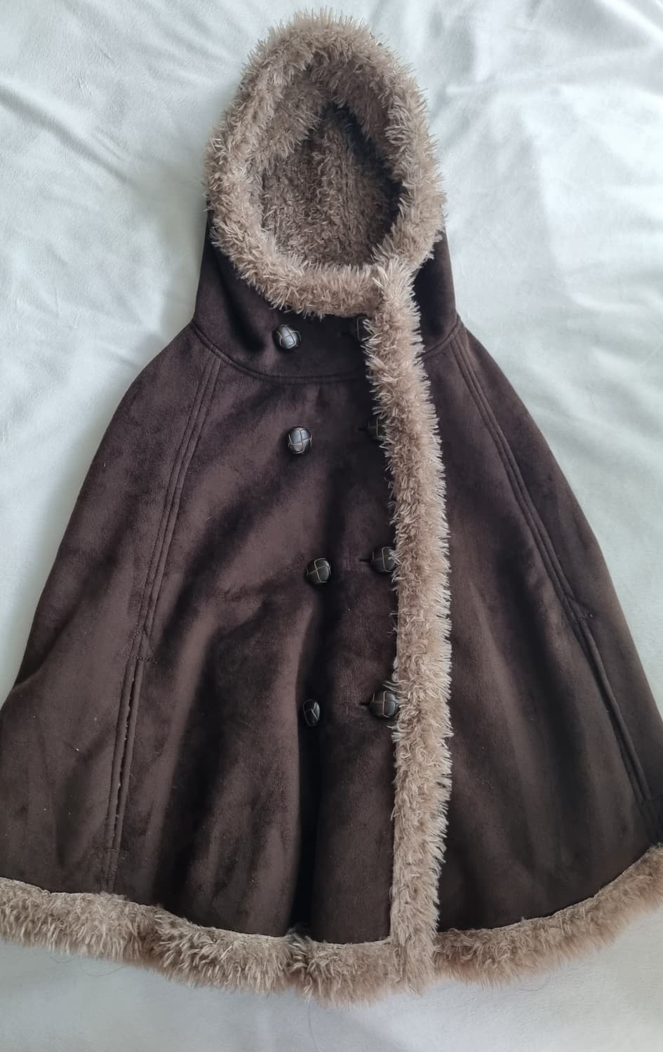 빈티지 모리걸 하구미 브라운 케이프 망토 상품이미지1