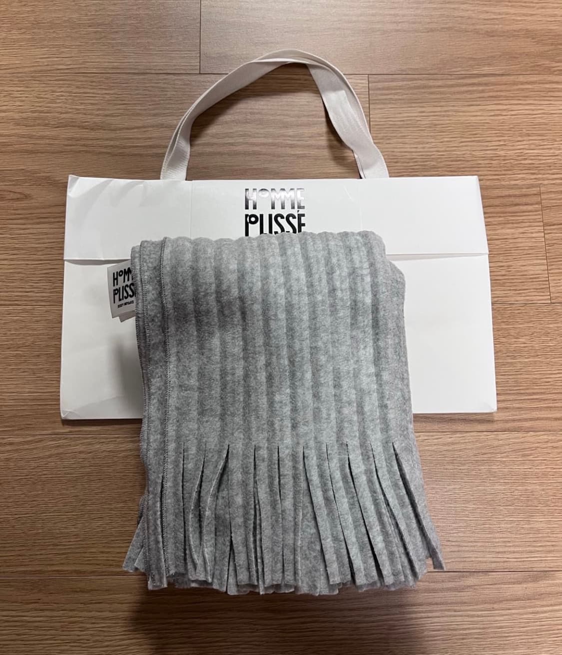 옴므플리세 머플러 구매합니다 블랙 그레이전부요 상품이미지1