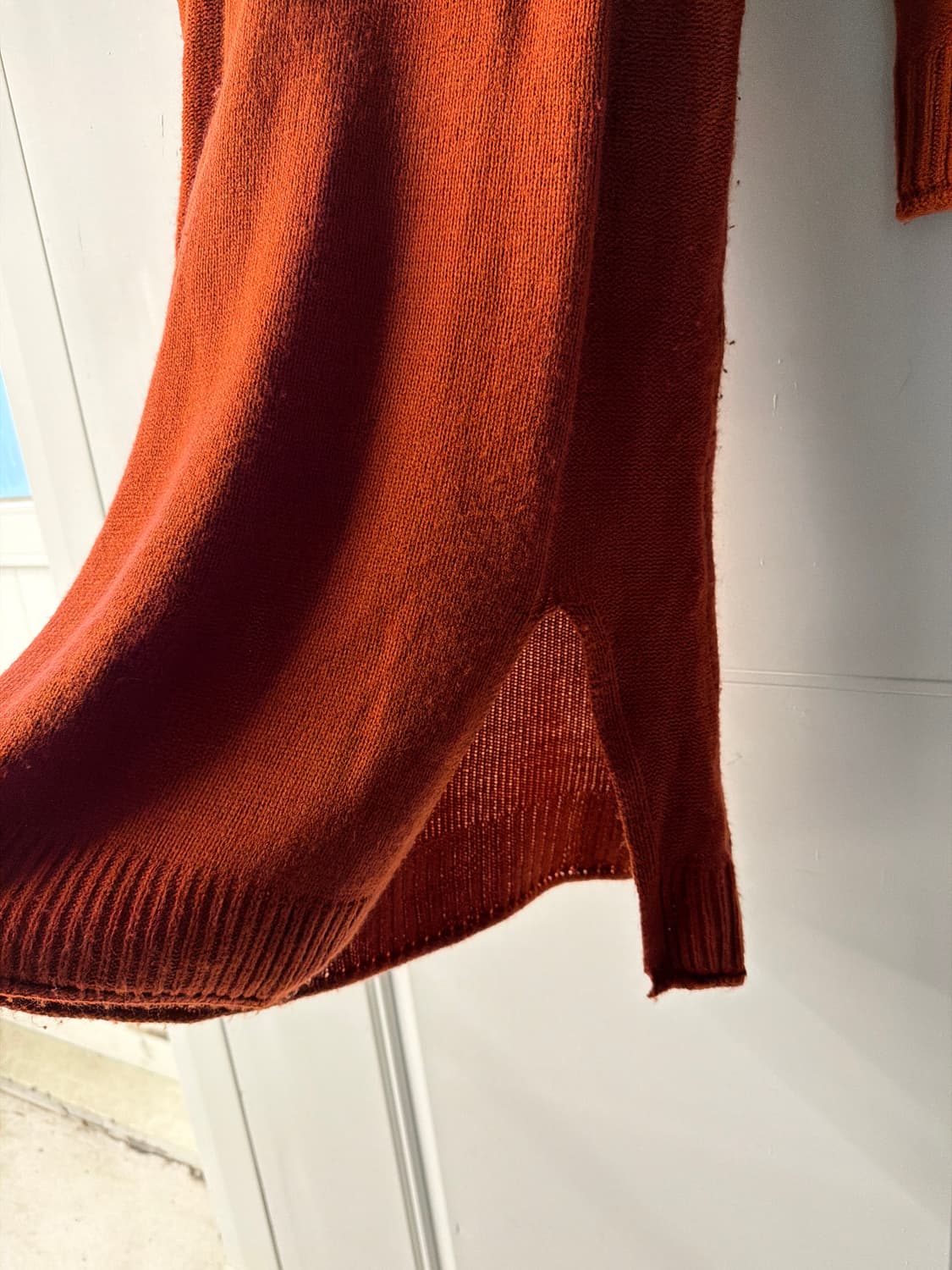 일본빈티지 브릭오렌지 니트 롱원피스 상품이미지5