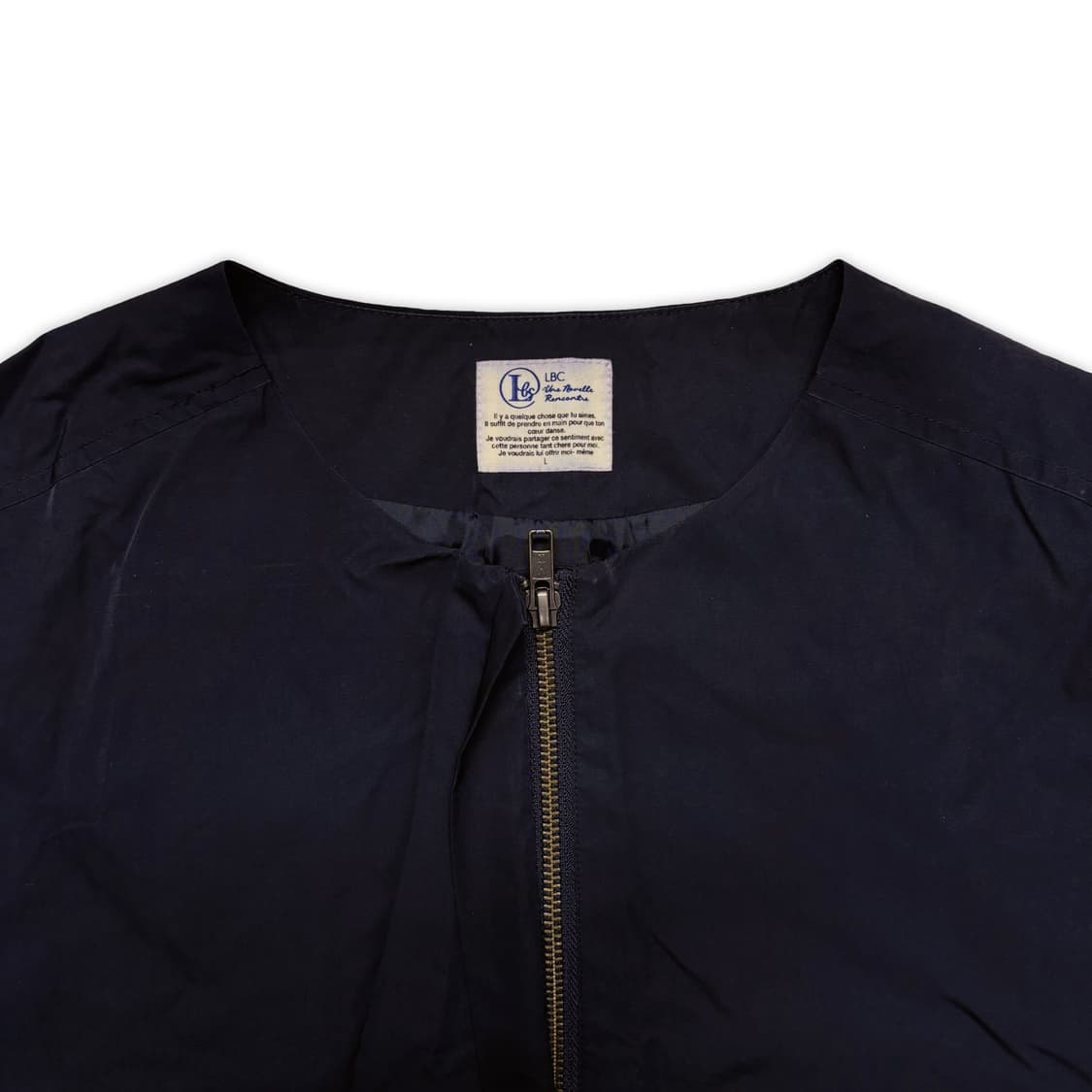 Japanese Vintage 노카라 네이비 블루종 자켓 상품이미지3