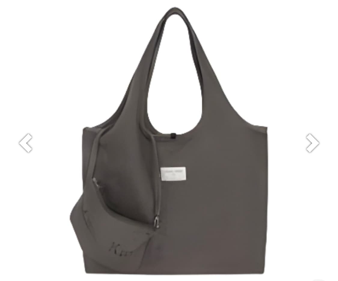 마뗑킴 크랙 로고 에코백 챠콜 상품이미지2