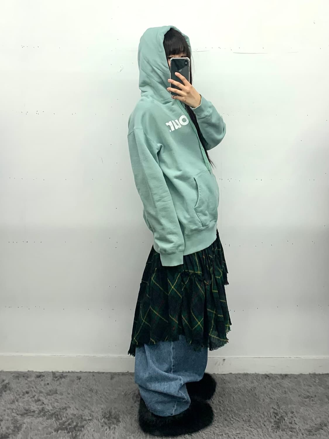 Barbour 민트 로고 후드 상품이미지1