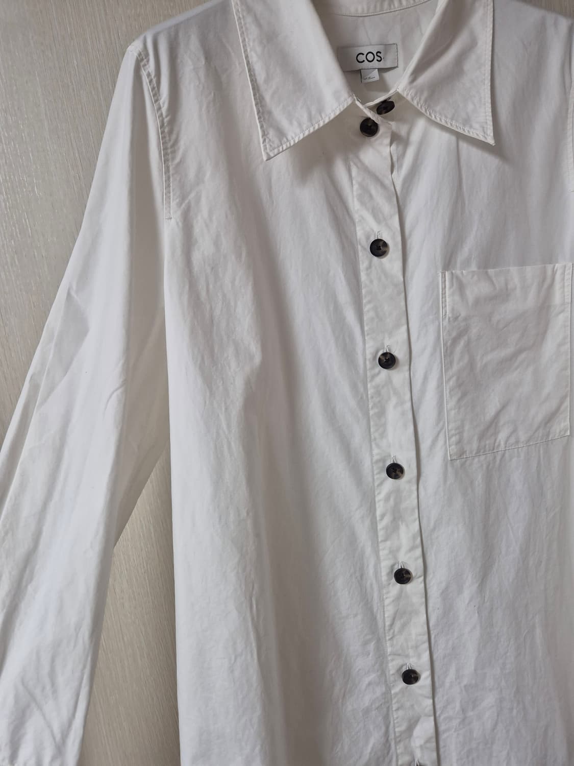 COS 코스 화이트 셔츠 원피스 릴랙스핏 드레스 40 상품이미지4