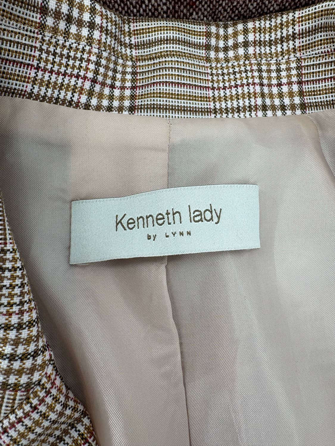 Kenneth lady 케네스 레이디 클래식 체크 싱글 자켓 55 상품이미지3