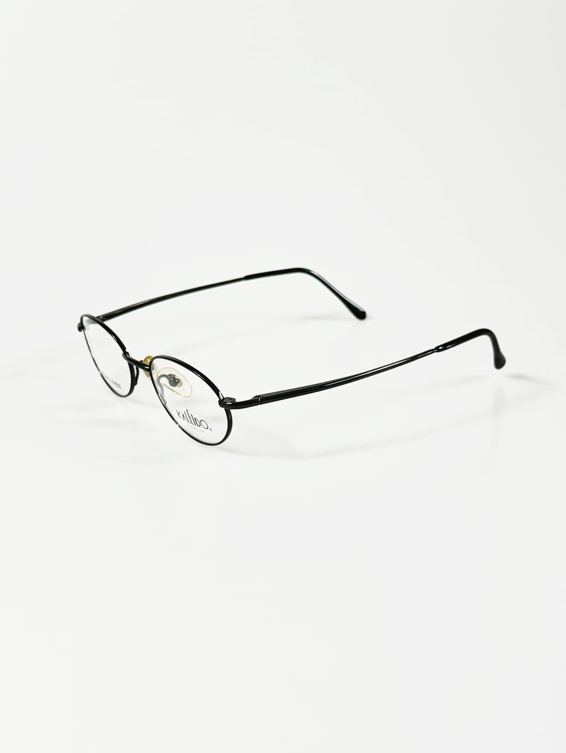 90s KALEIDO 블랙 슬림 오벌 프레임 빈티지 안경 상품이미지3
