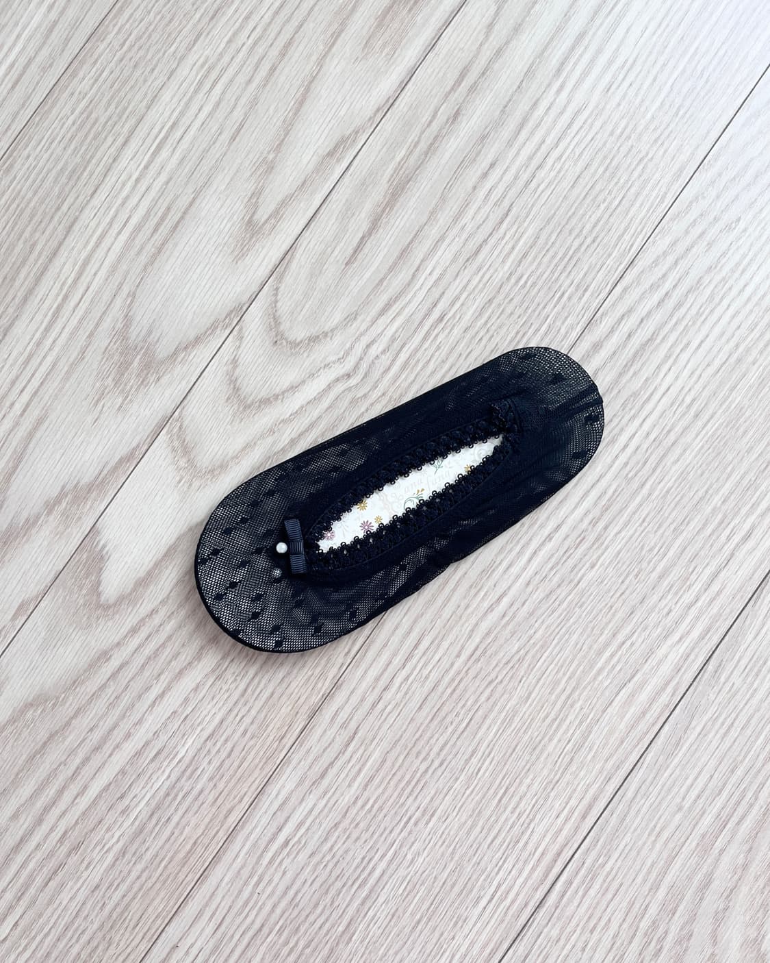 블랙 레이스 도트 덧신 양말 상품이미지5