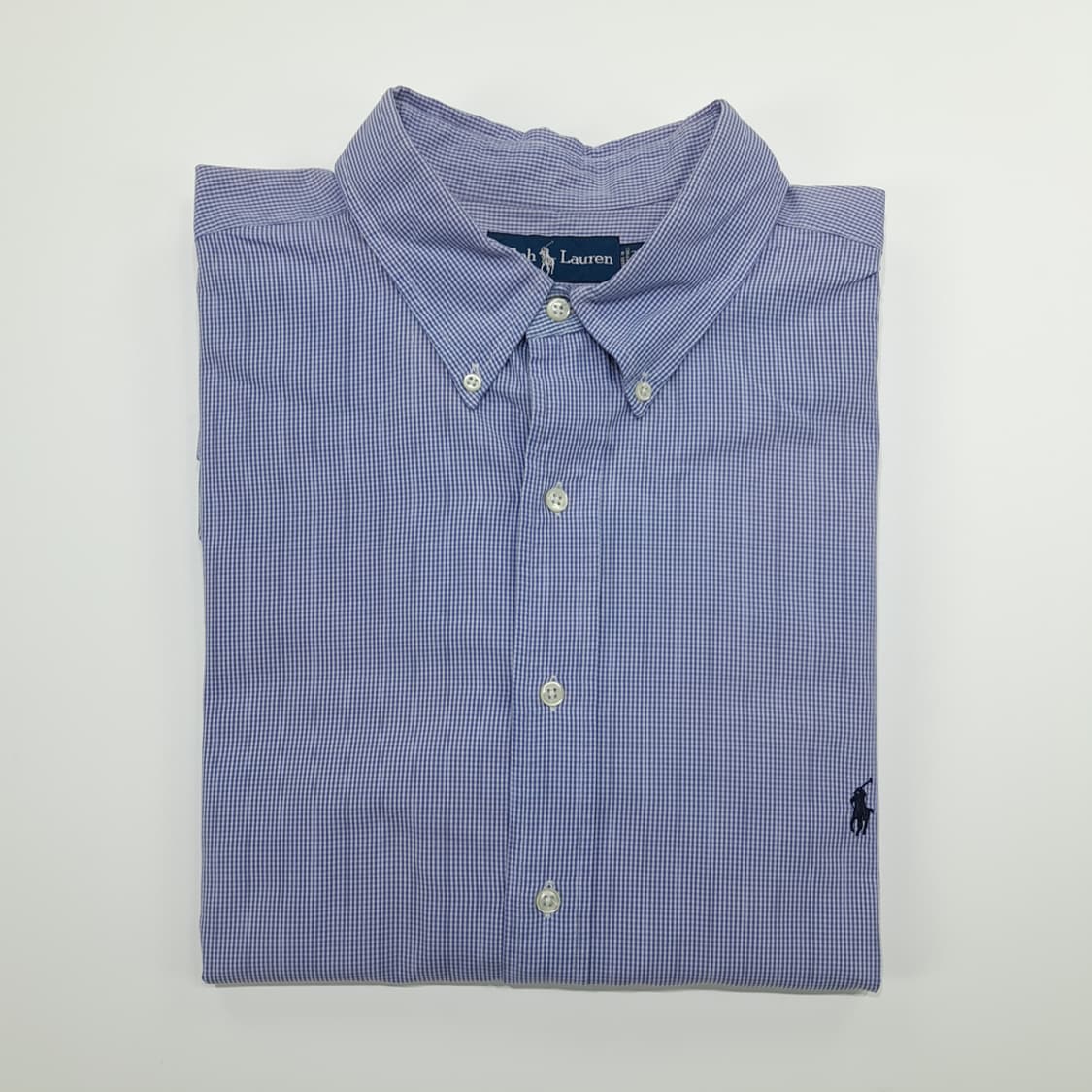 CN832 2XLT 폴로 랄프로렌 블루퍼플 투톤 도트체크 긴팔 셔츠 남방 상품이미지8