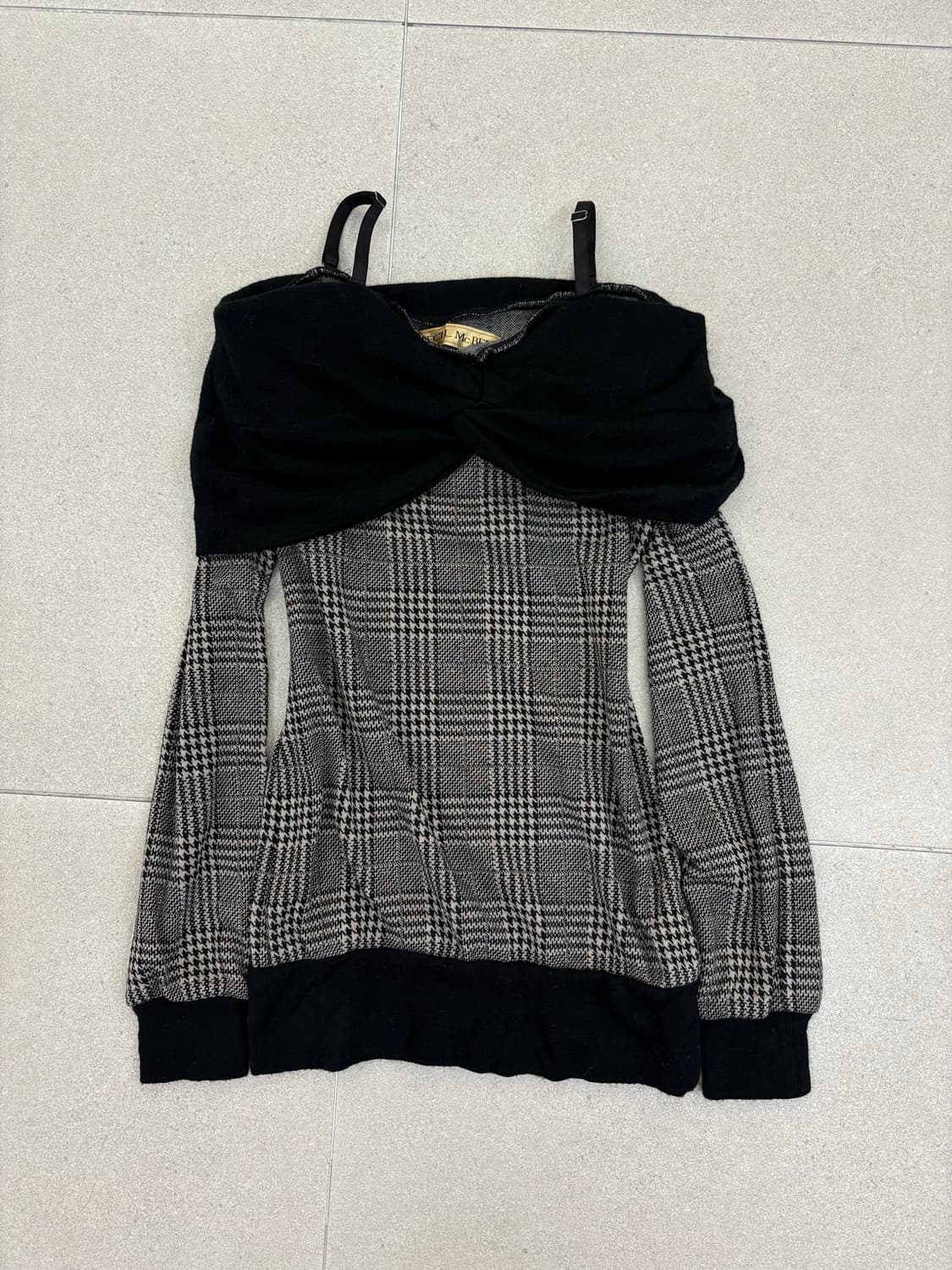 세실맥비 하운드체크 오프숄더  상품이미지1