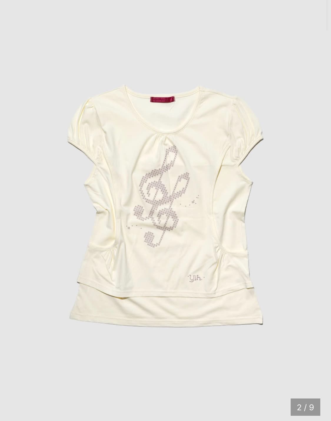 Melody half sleeve, yellow 상품이미지1