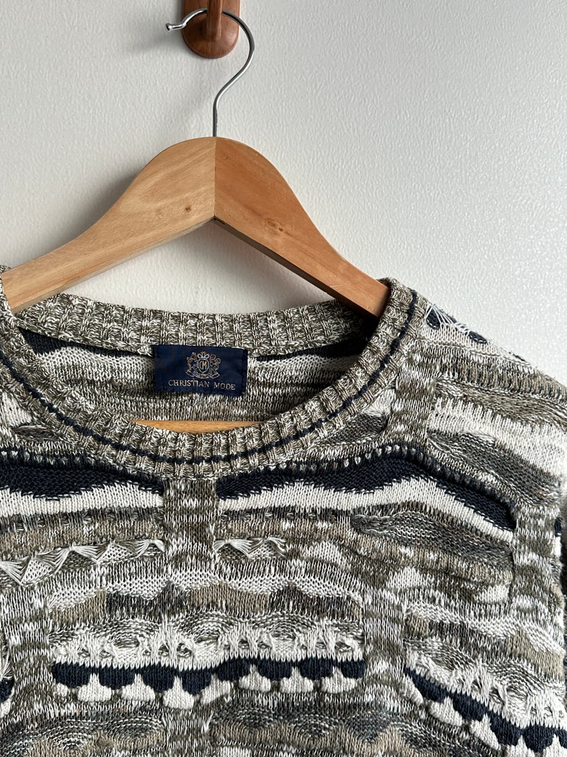 90s 크리스찬 모드 빈티지 케이블 니트 상품이미지4
