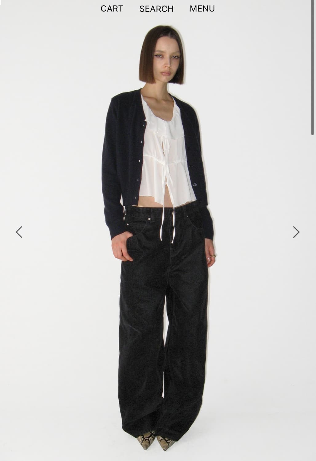 썬번프로젝트 VELVET TAPERED DENIM PANTS 팬츠 상품이미지1