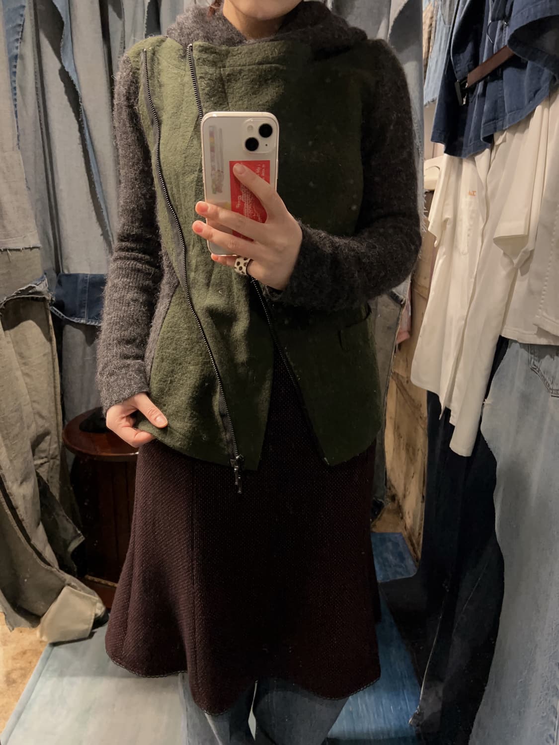 44-55 ) Noriko araki Front Zip Hoodie 상품이미지3