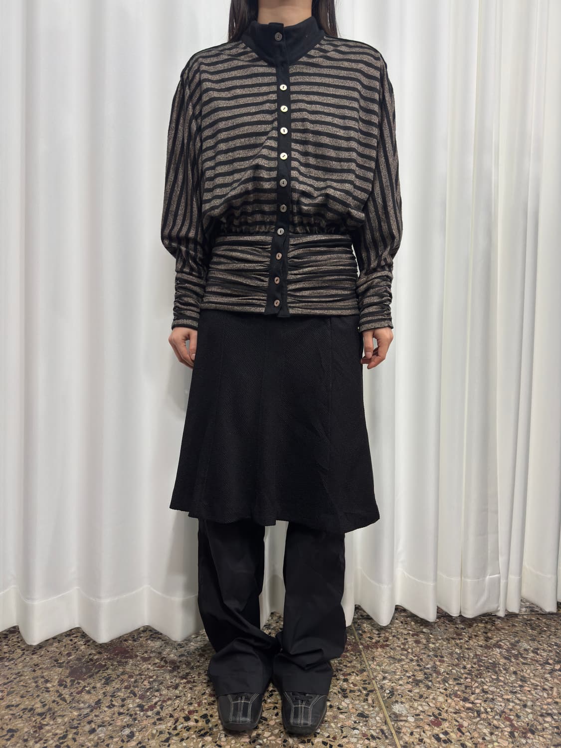 button stripe cardigan  상품이미지2