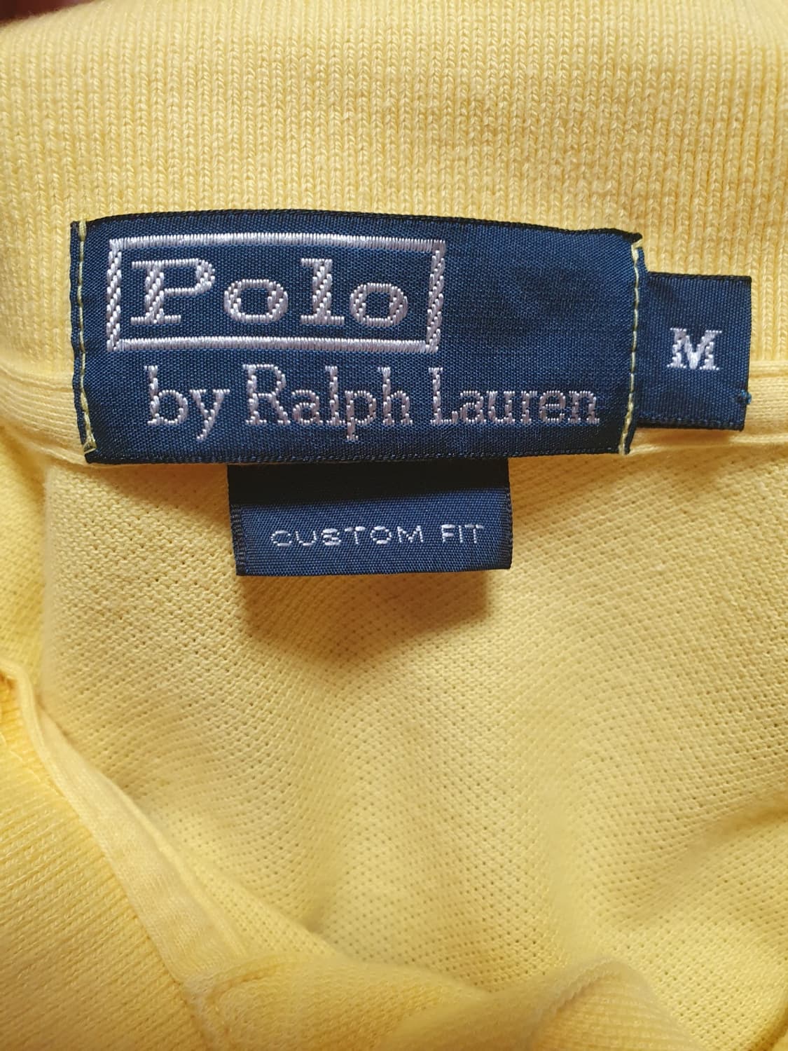 폴로랄프로렌 빅포니 긴팔 카라티 파스텔 옐로우 네이비 포니 M 상품이미지7