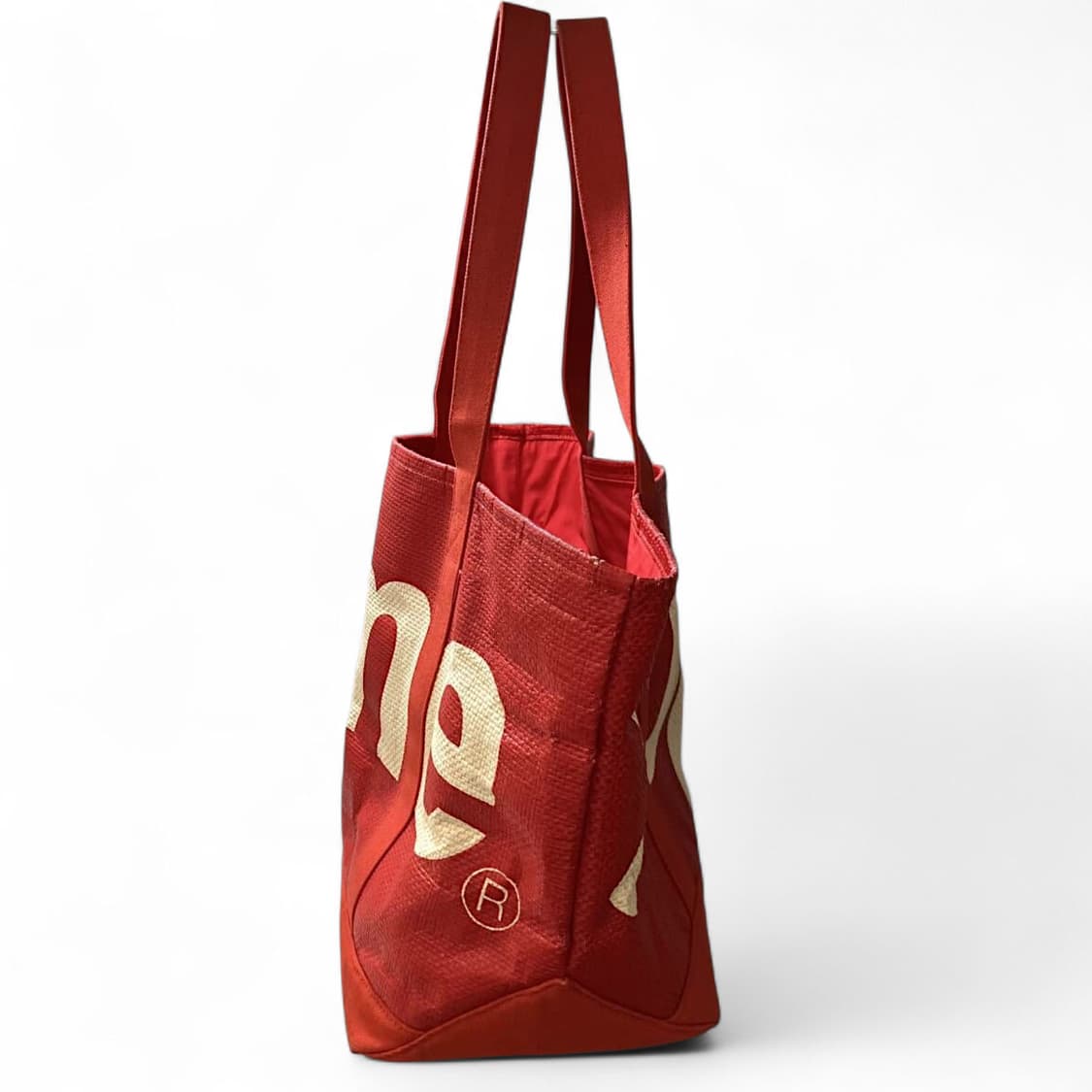 슈프림 라피아 토트백 레드 상품이미지3