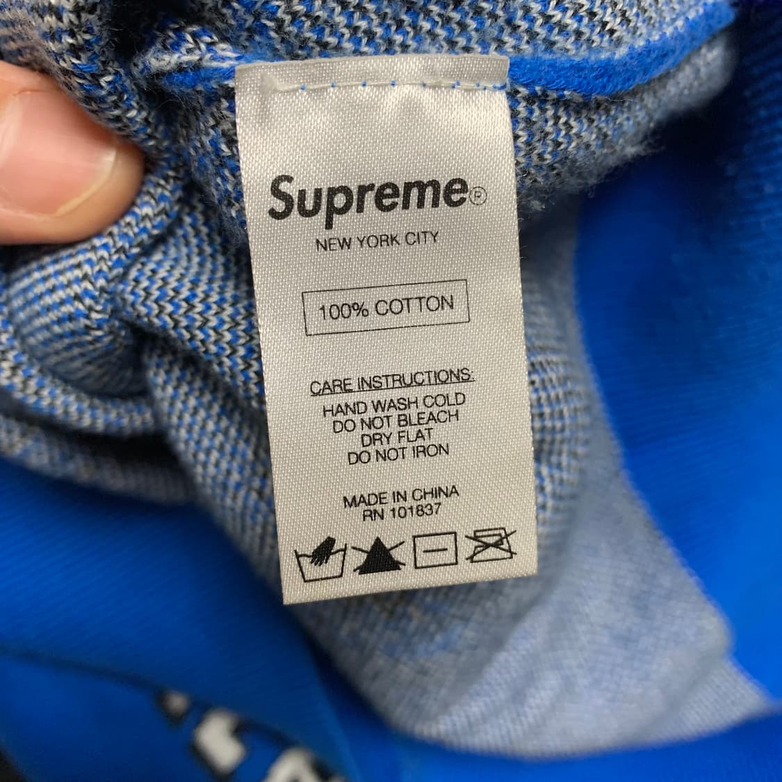 슈프림 13FW 헤이트 스웨터 니트 블루 미디엄 상품이미지6
