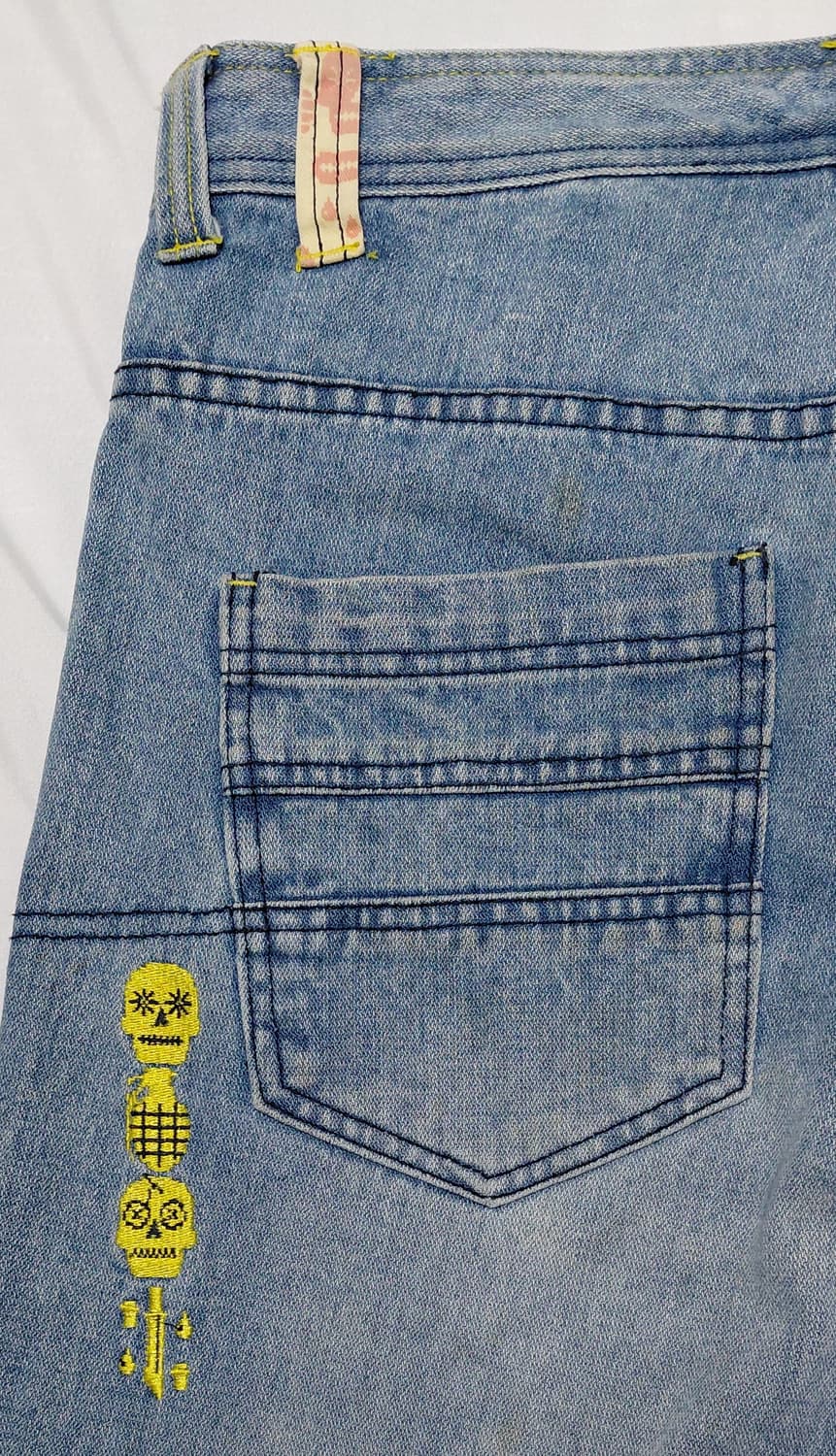 [30] RUSTY 러스티 Y2K 데님 하프 팬츠 (자수/패턴 포인트) 상품이미지8