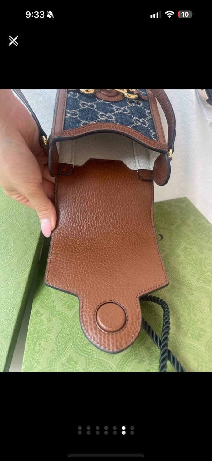 구찌 1955홀스빗미니백 블루/아이보리 상품이미지6