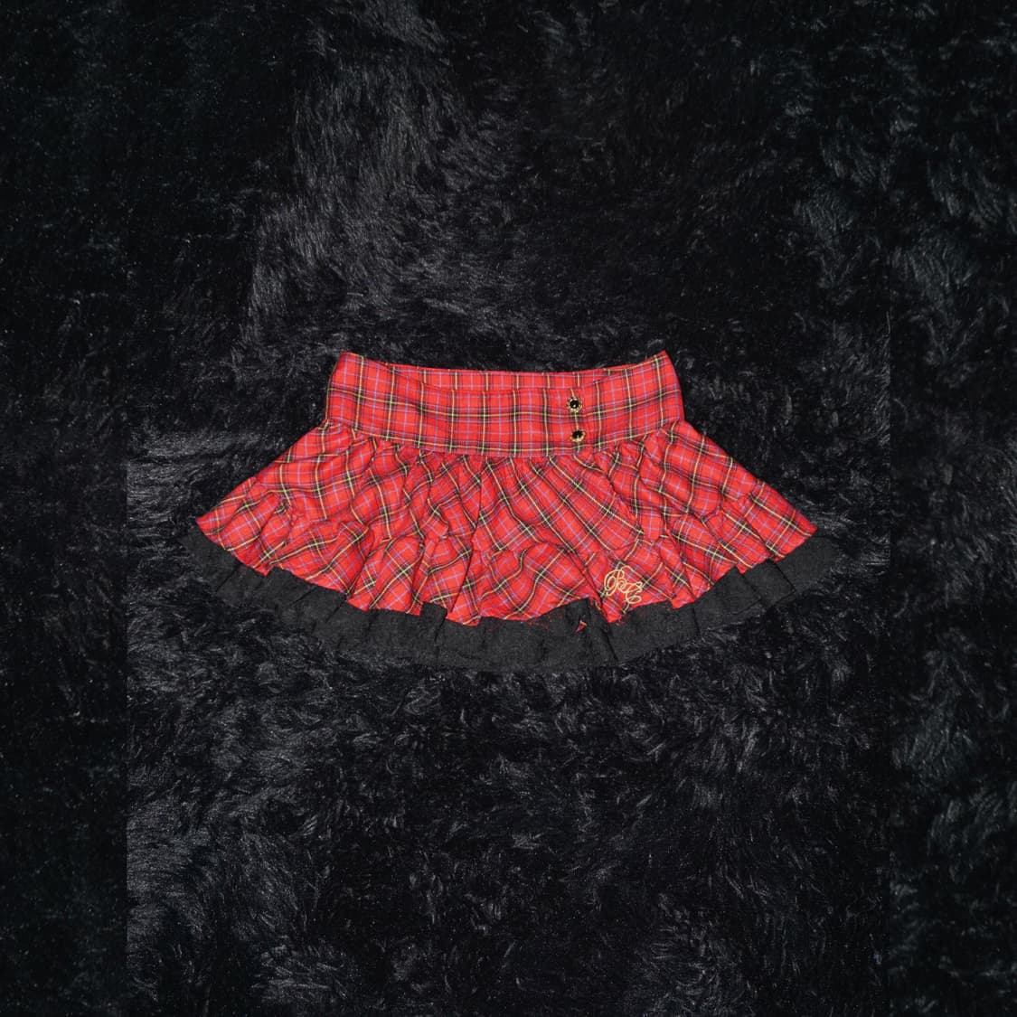 (banana chips) tartan check wrap skirt  상품이미지1