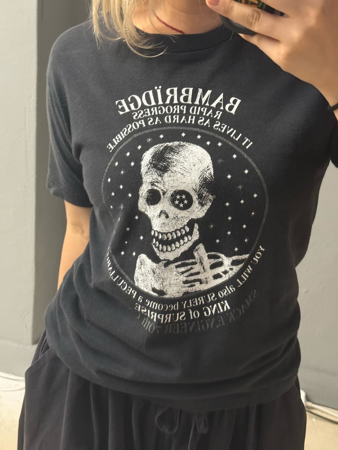 skull printing back lettering top 상품이미지3