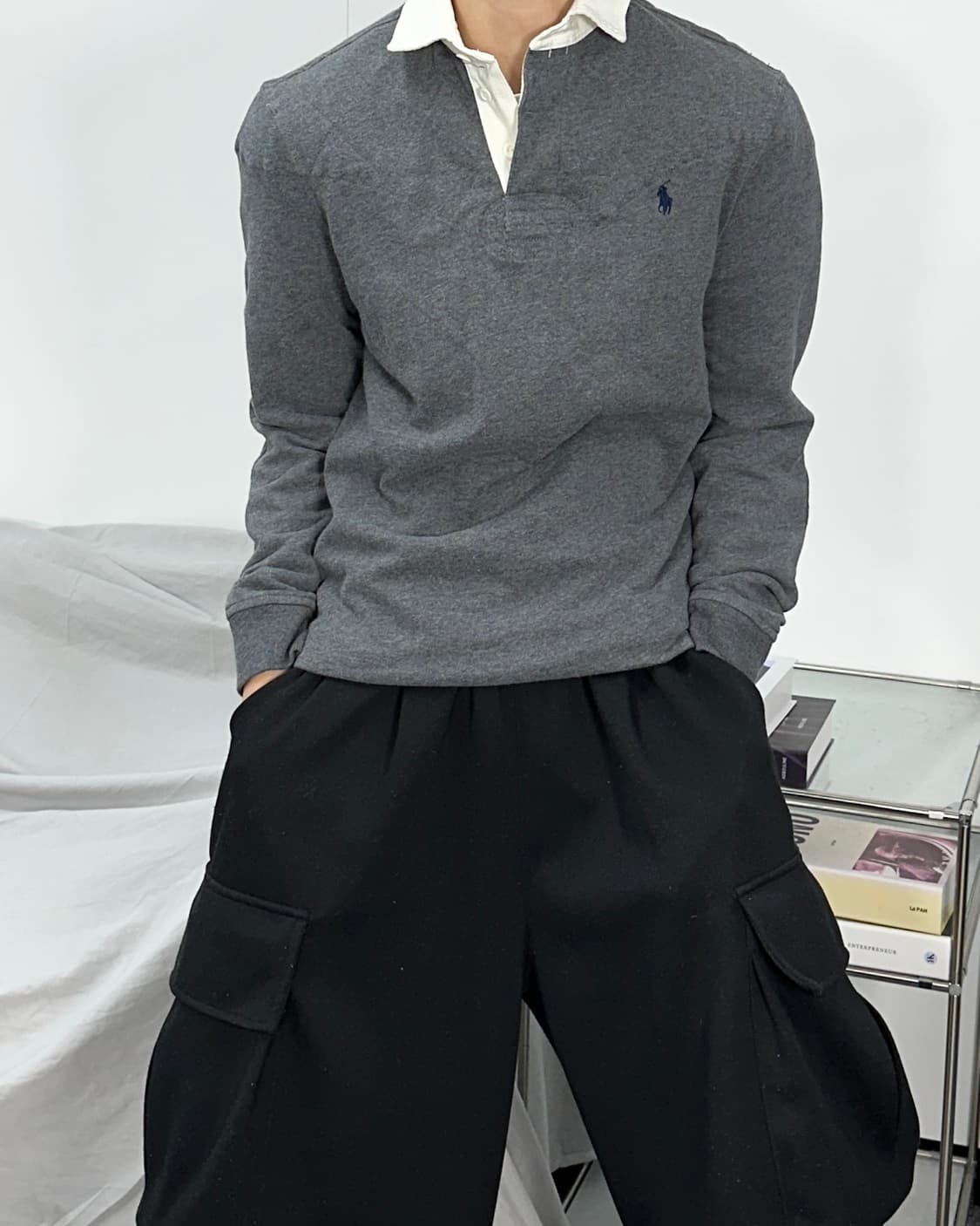 폴로 랄프로렌 포니 그레이 미니멀 럭비 pk S 상품이미지1