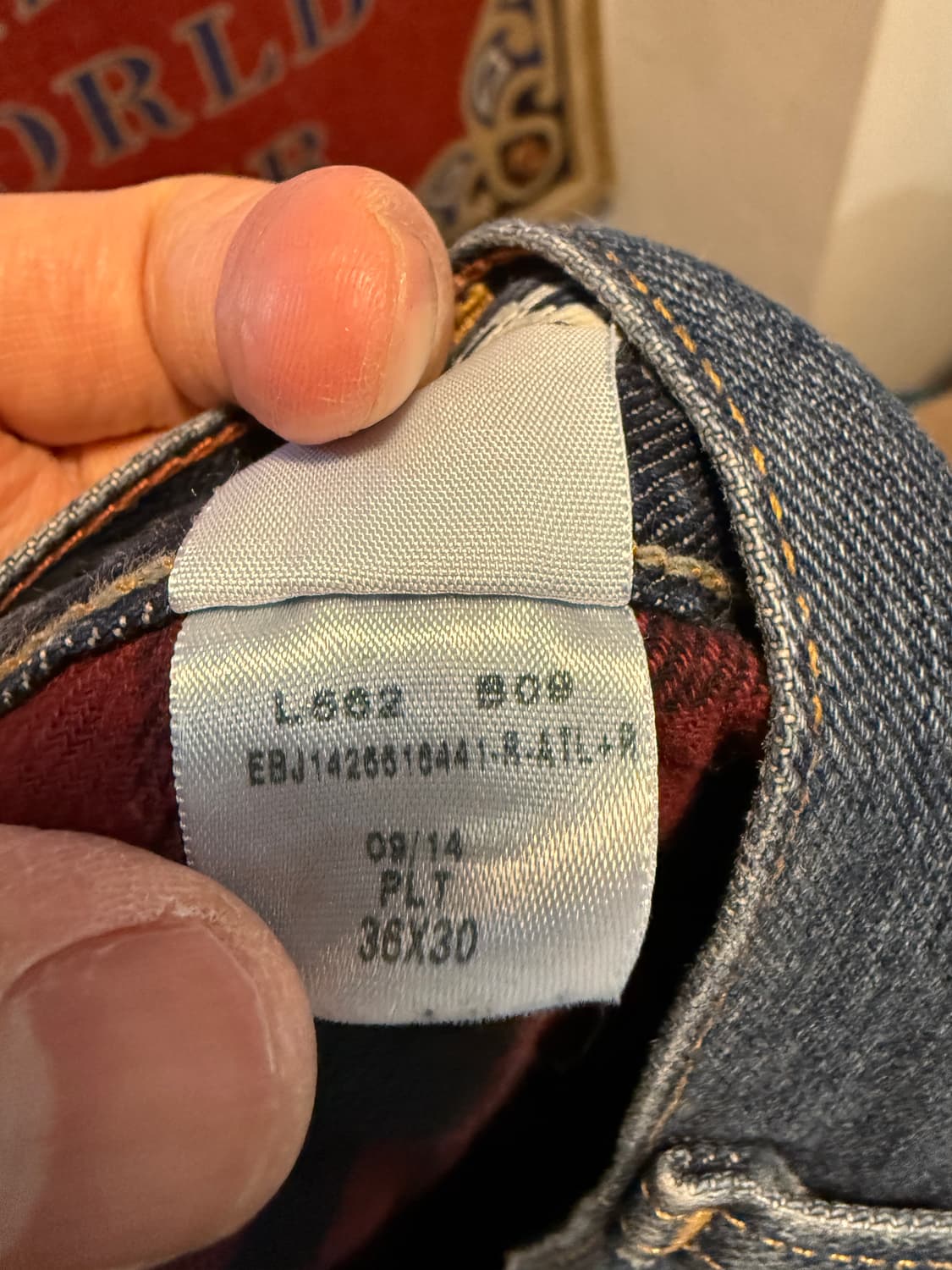 Eddie Bauer 체크 라이닝 데님 팬츠 36 Mexico 상품이미지4