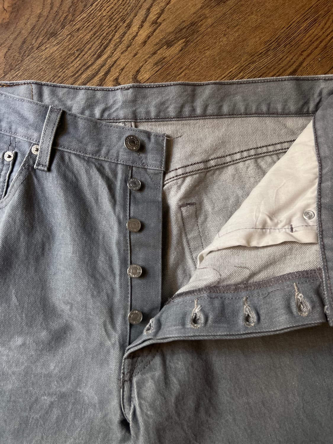 [36]리바이스 501 빈티지 워싱 그레이 데님 팬츠 상품이미지3