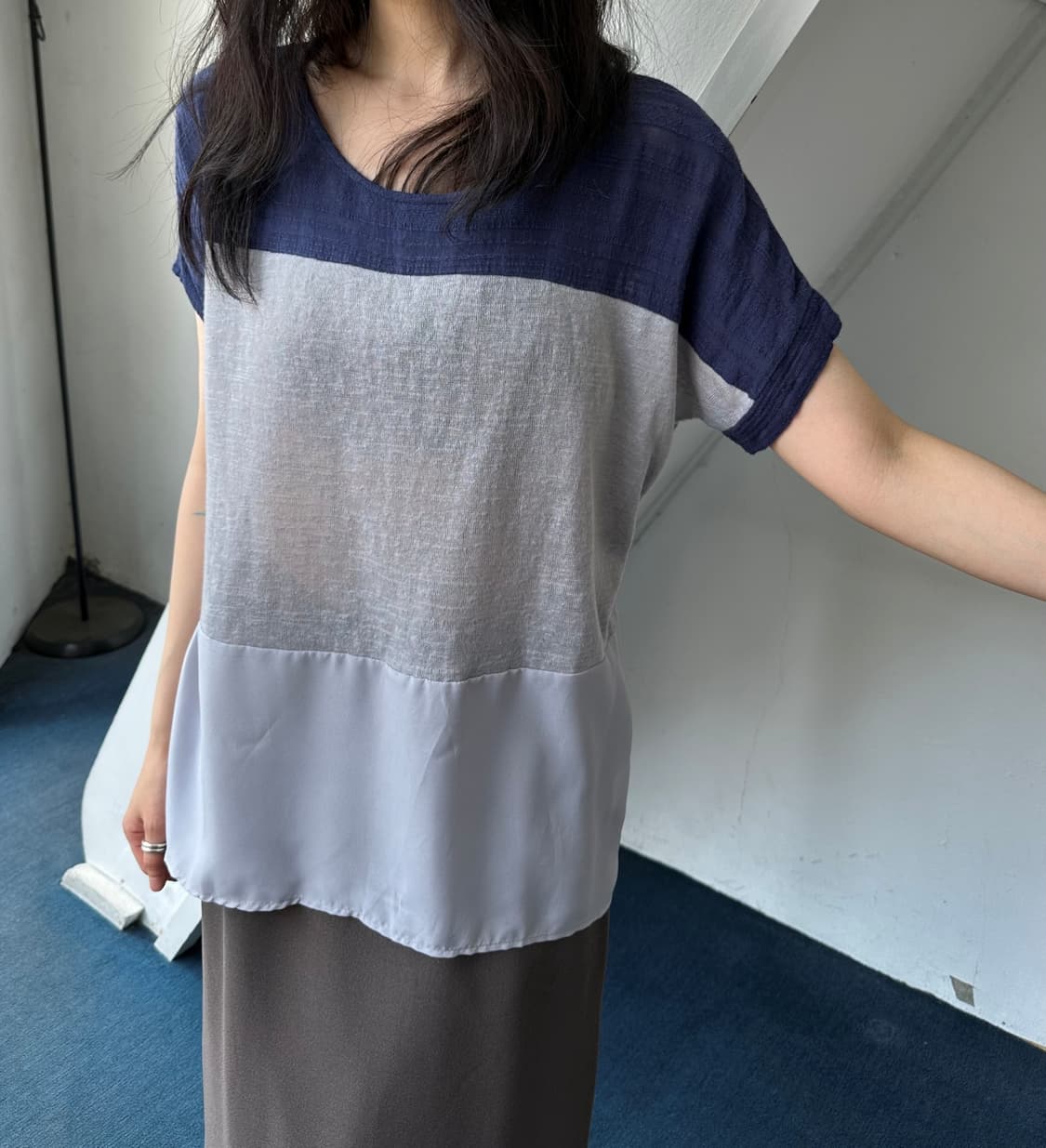 Design two tone panel wide top 상품이미지4