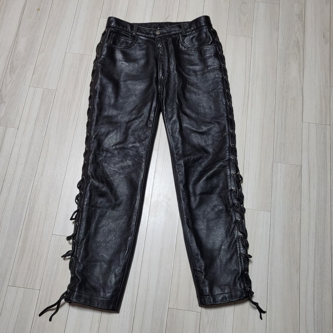 (32) 할리데이비슨 가죽바지 레더팬츠 웨스턴바지 바이크바지 상품이미지1