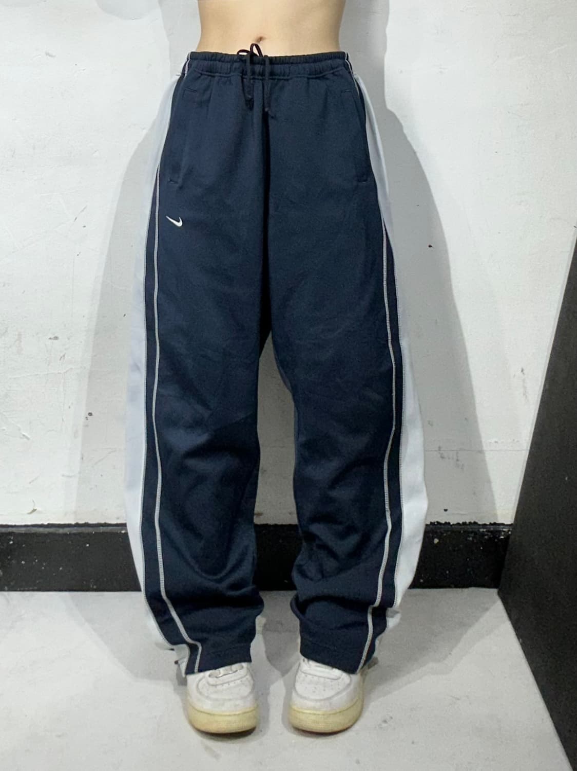 나이키 네이비 사이드 라인 와이드 추리닝 팬츠 트레이닝 바지 XXL 상품이미지2