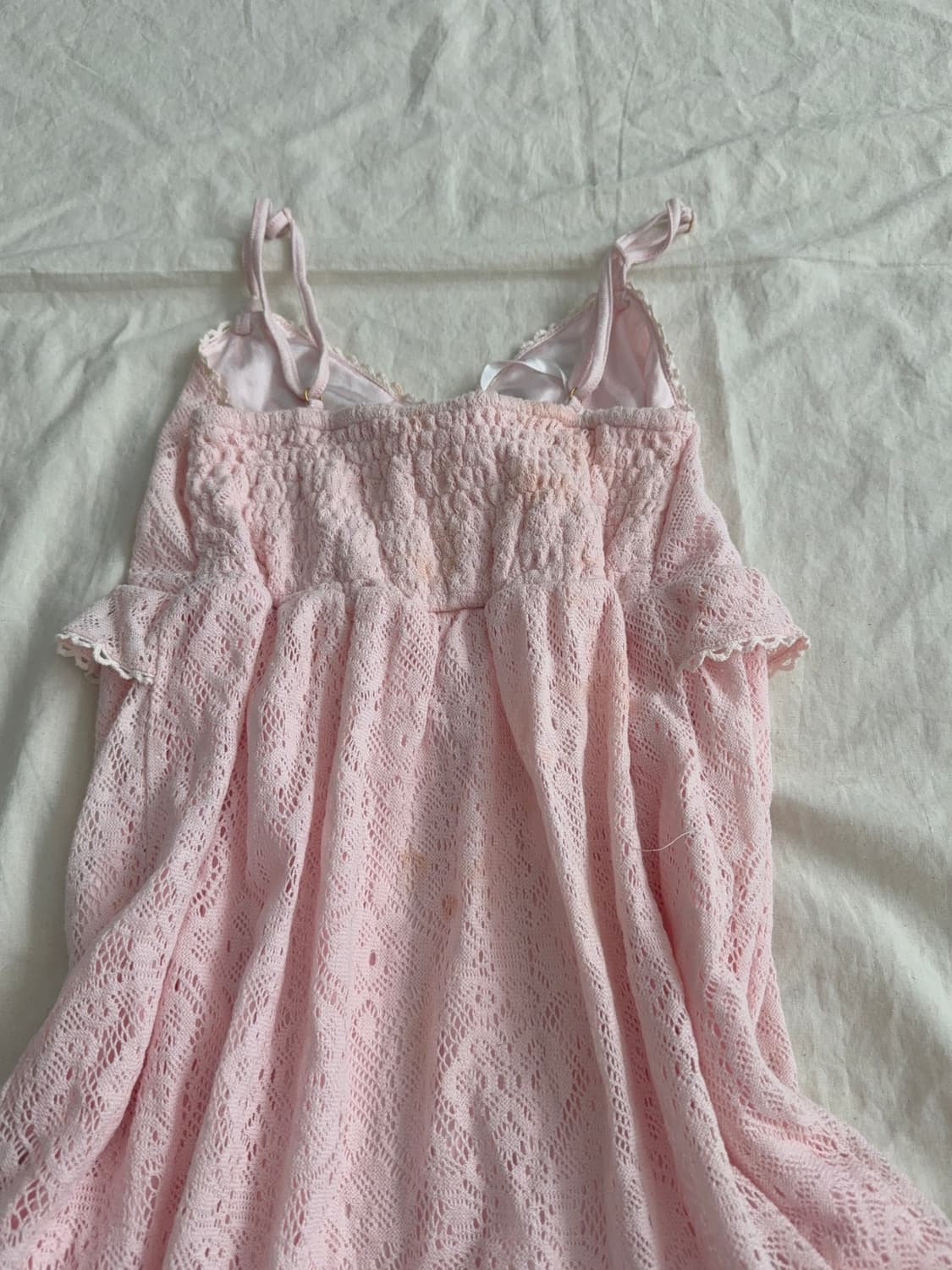 리즈리사 러블리 베이비핑크 크로쉐 미니 원피스  상품이미지6